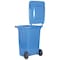 Vestil 95 gal. HDPE Square Trash Can, Blue TH-95-BLU - alternate 5